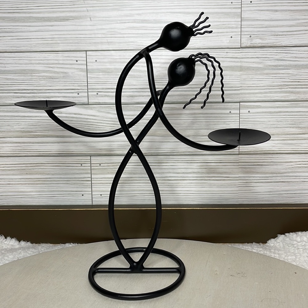 KOKOPELLI Dual Wrought Iron Candleholders